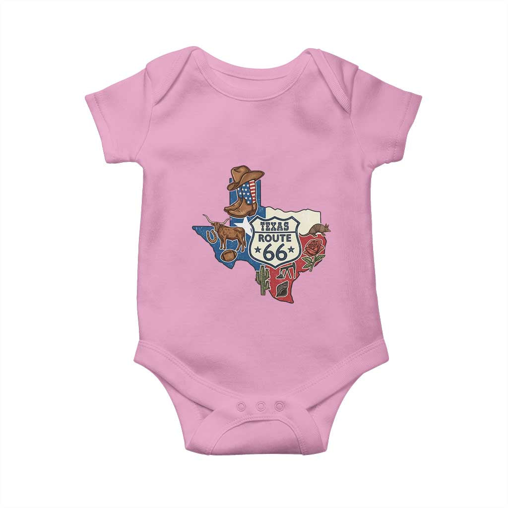 Texas Route Highway 66 Adventure Baby Onesie Desert Road Trip Graphic
