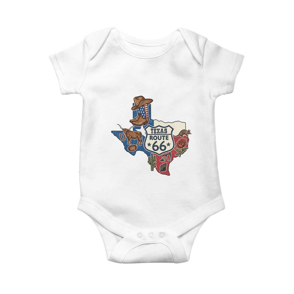 Texas Route Highway 66 Adventure Baby Onesie Desert Road Trip Graphic