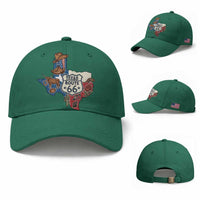 Texas Route Highway 66 Adventure Baseball Cap Desert Road Trip Graphic