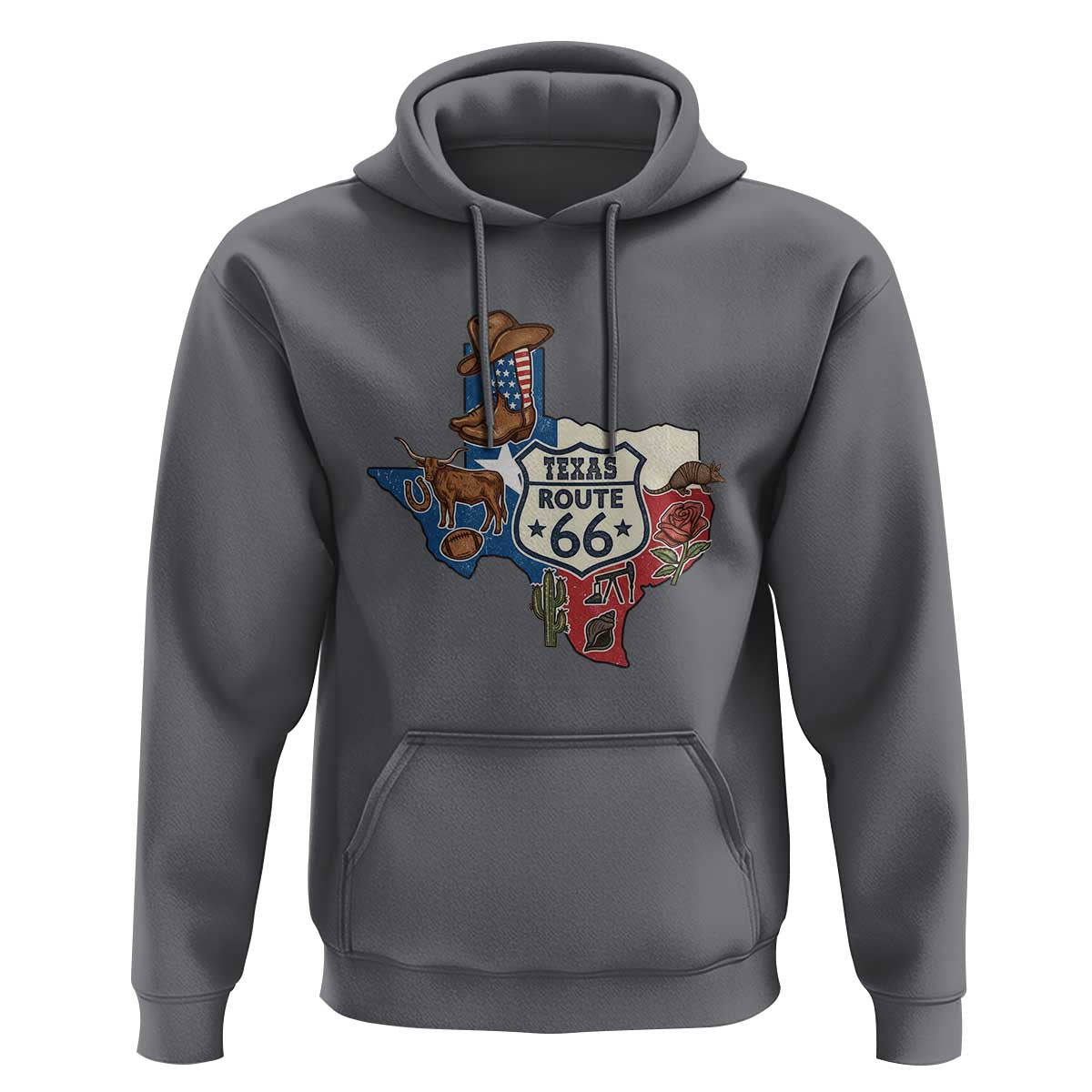 Texas Route Highway 66 Adventure Hoodie Desert Road Trip Graphic