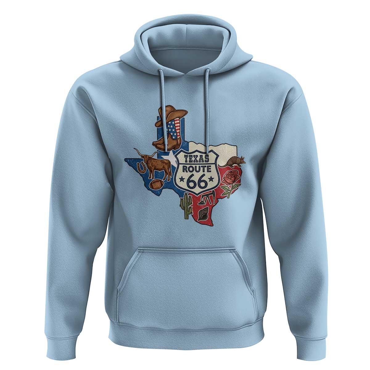 Texas Route Highway 66 Adventure Hoodie Desert Road Trip Graphic