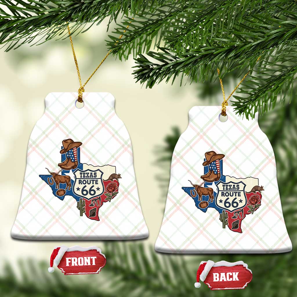 Texas Route Highway 66 Adventure Ceramic Ornament Desert Road Trip Graphic