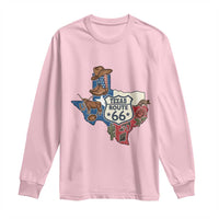 Texas Route Highway 66 Adventure Long Sleeve Shirt Desert Road Trip Graphic