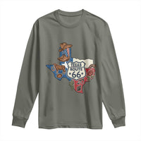 Texas Route Highway 66 Adventure Long Sleeve Shirt Desert Road Trip Graphic