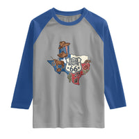Texas Route Highway 66 Adventure Raglan Shirt Desert Road Trip Graphic