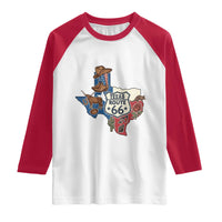 Texas Route Highway 66 Adventure Raglan Shirt Desert Road Trip Graphic