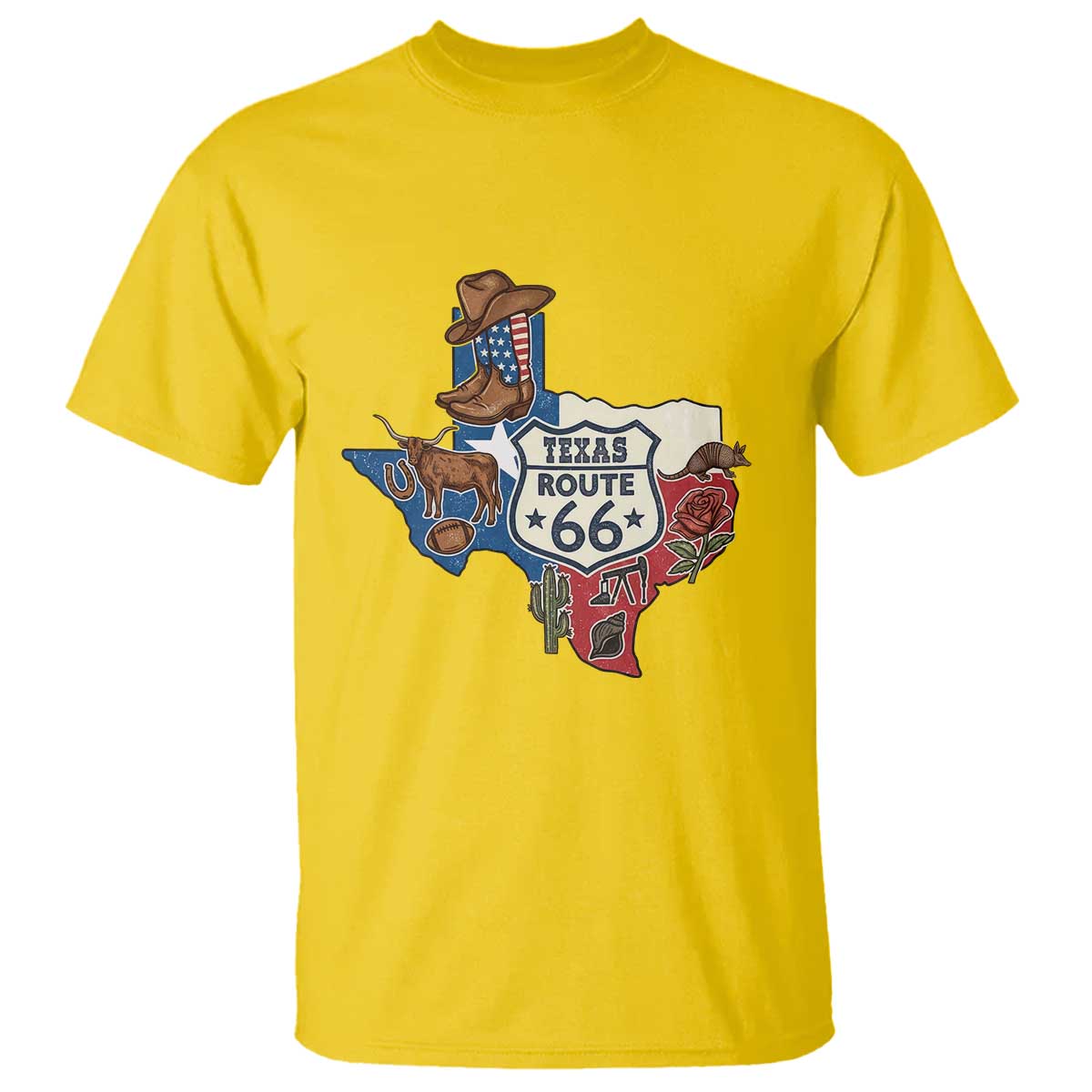 Texas Route Highway 66 Adventure T Shirt Desert Road Trip Graphic