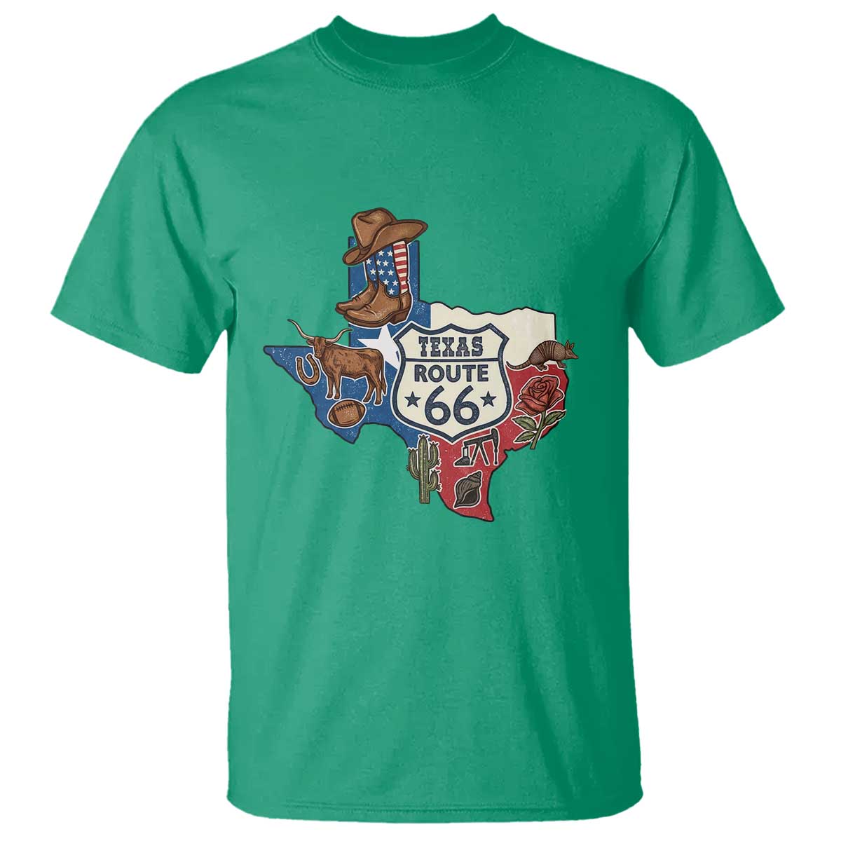 Texas Route Highway 66 Adventure T Shirt Desert Road Trip Graphic