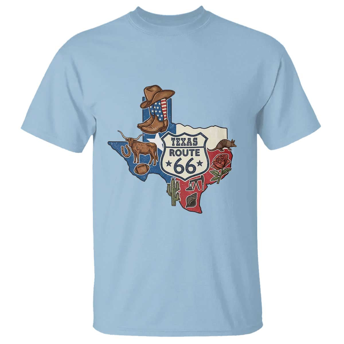 Texas Route Highway 66 Adventure T Shirt Desert Road Trip Graphic