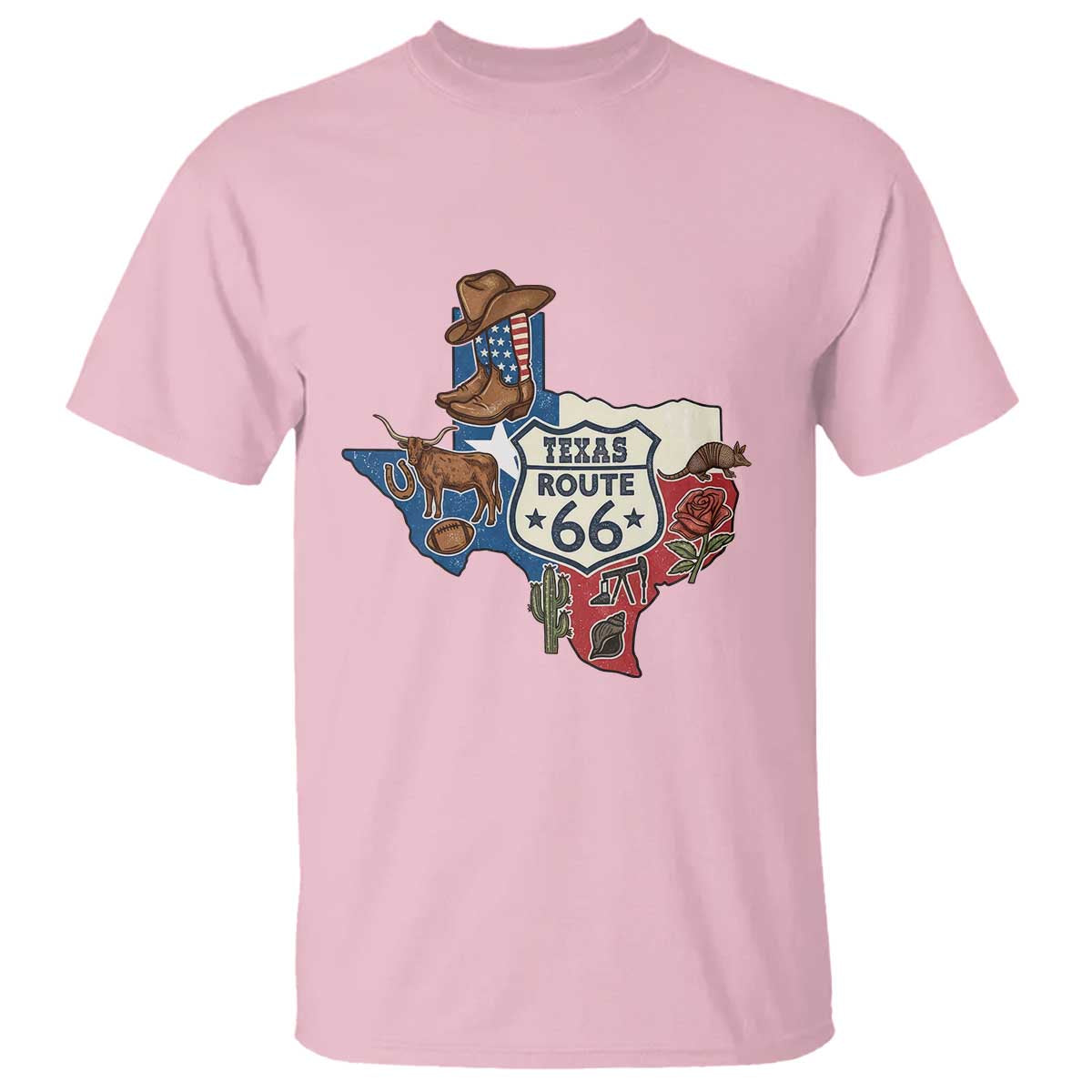 Texas Route Highway 66 Adventure T Shirt Desert Road Trip Graphic