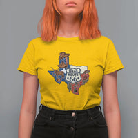 Texas Route Highway 66 Adventure T Shirt For Women Desert Road Trip Graphic