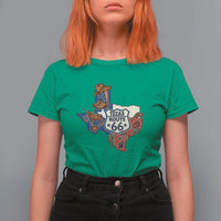 Texas Route Highway 66 Adventure T Shirt For Women Desert Road Trip Graphic