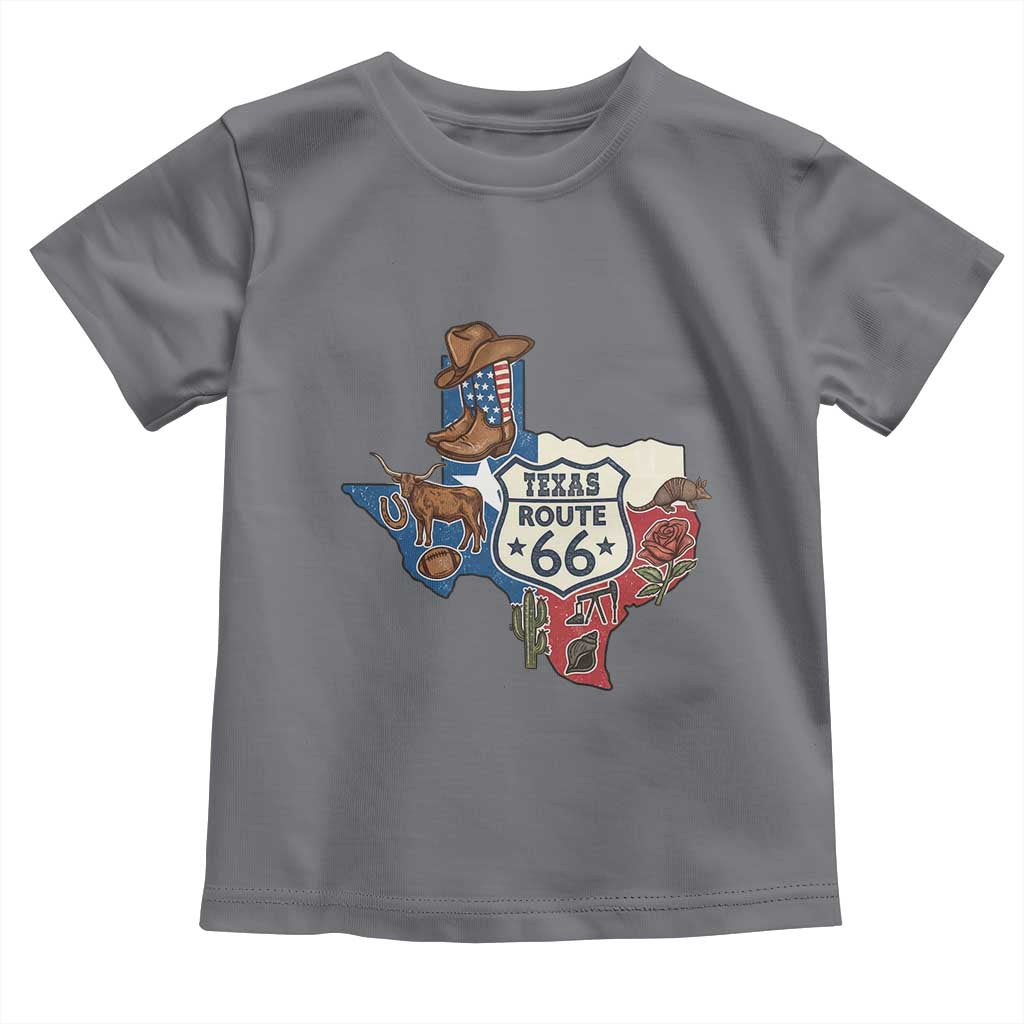 Texas Route Highway 66 Adventure Toddler T Shirt Desert Road Trip Graphic