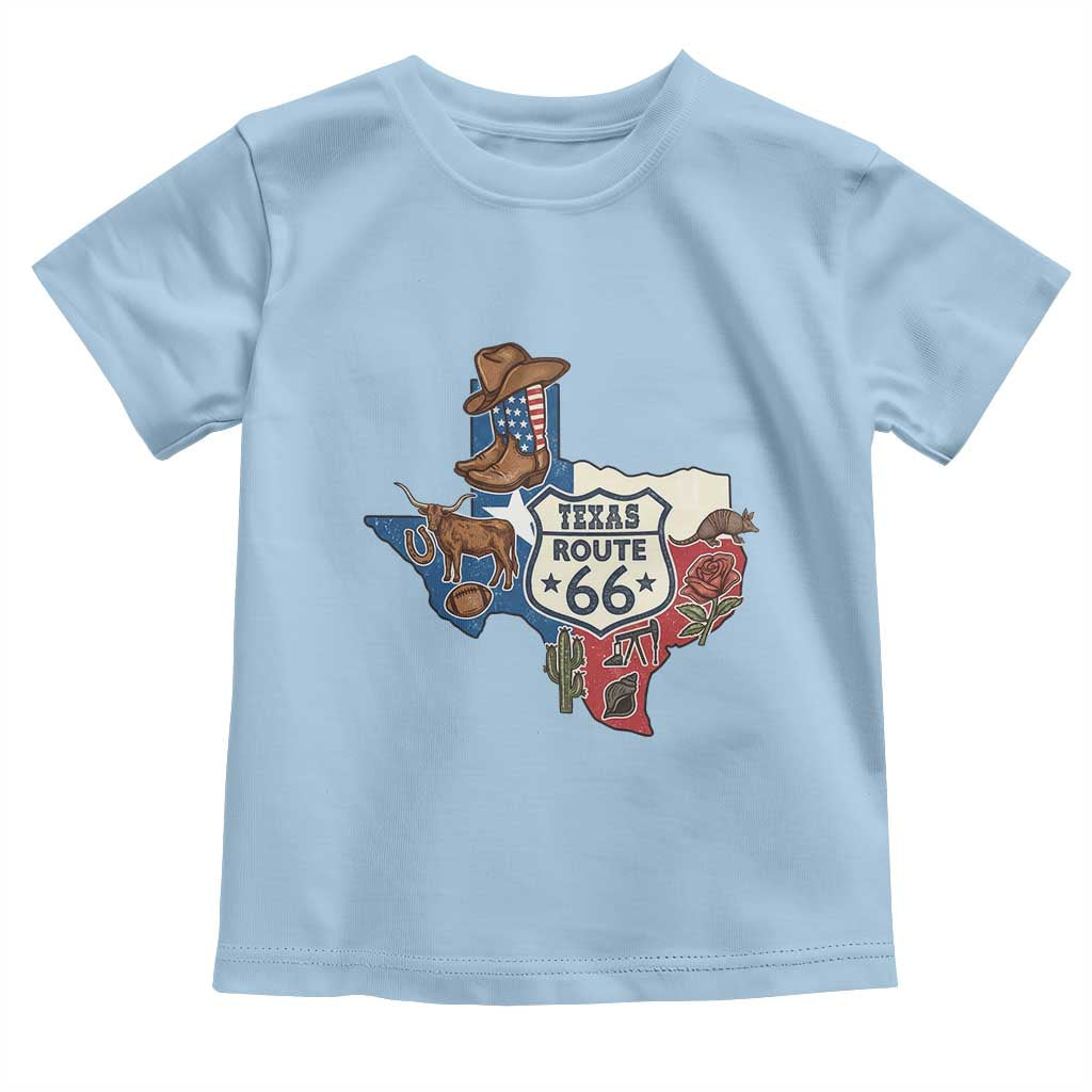 Texas Route Highway 66 Adventure Toddler T Shirt Desert Road Trip Graphic