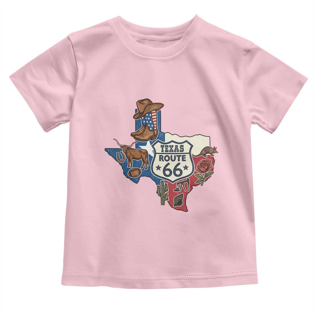 Texas Route Highway 66 Adventure Toddler T Shirt Desert Road Trip Graphic