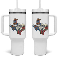 Texas Route Highway 66 Adventure Tumbler With Handle Desert Road Trip Graphic