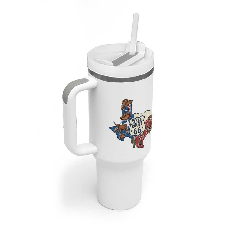 Texas Route Highway 66 Adventure Tumbler With Handle Desert Road Trip Graphic