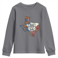 Texas Route Highway 66 Adventure Youth Sweatshirt Desert Road Trip Graphic