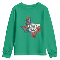 Texas Route Highway 66 Adventure Youth Sweatshirt Desert Road Trip Graphic