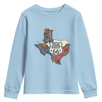 Texas Route Highway 66 Adventure Youth Sweatshirt Desert Road Trip Graphic