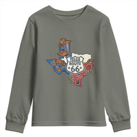 Texas Route Highway 66 Adventure Youth Sweatshirt Desert Road Trip Graphic