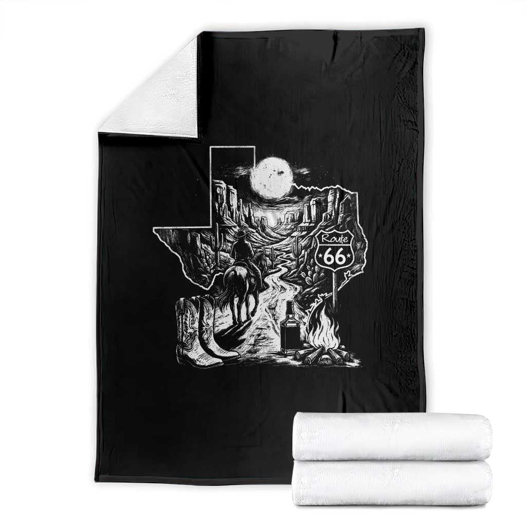The Mother Road Texas Panhandle Throw Blanket Vintage Desert Road Trip