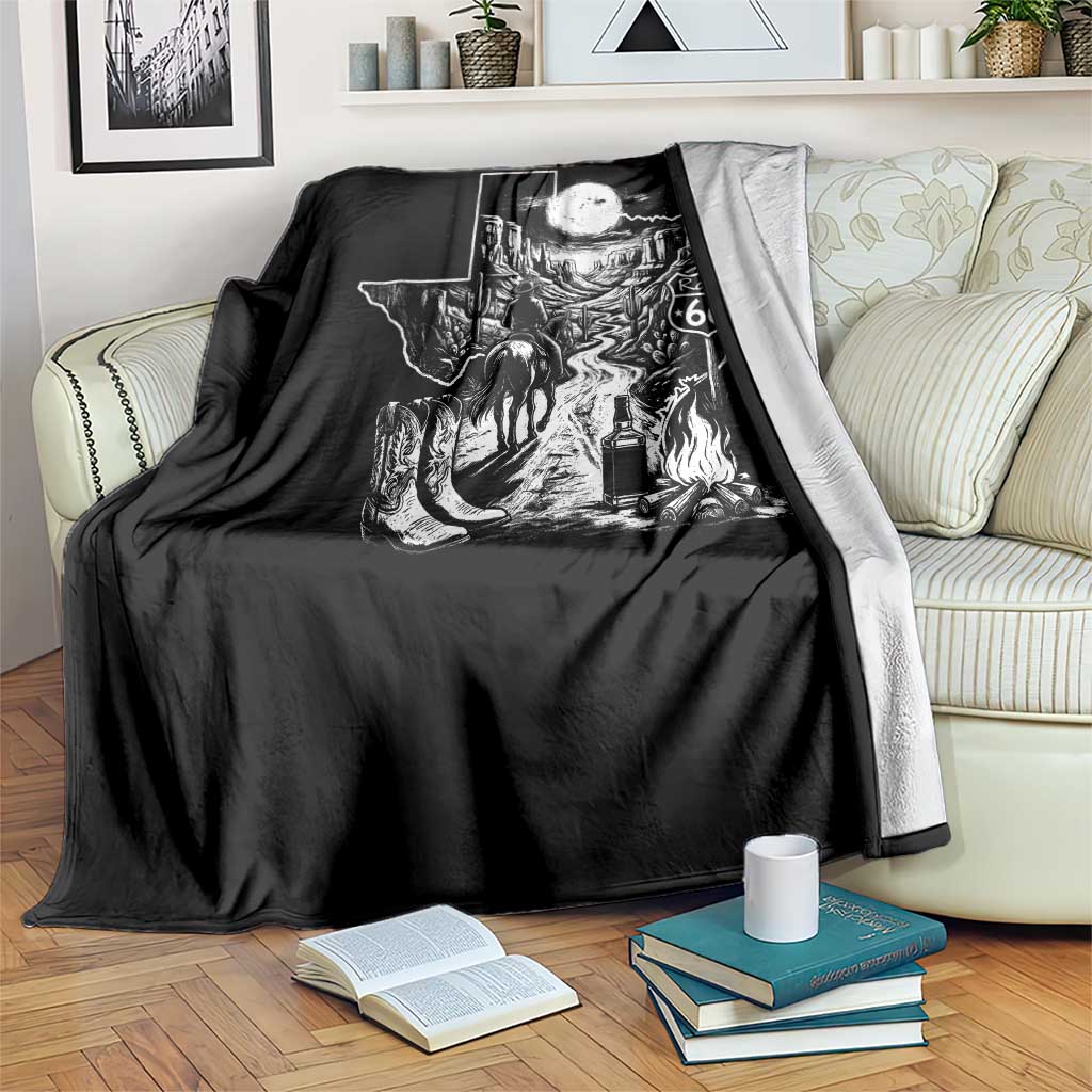 The Mother Road Texas Panhandle Throw Blanket Vintage Desert Road Trip