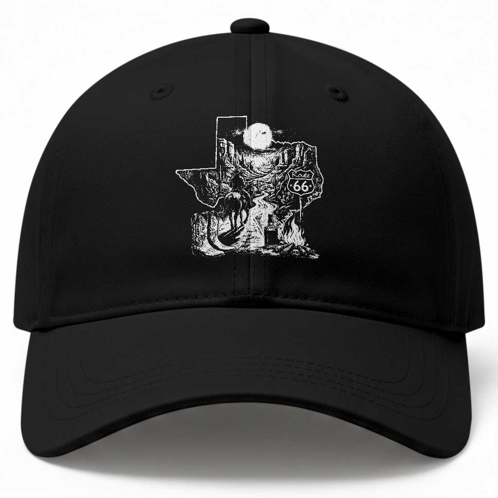 The Mother Road Texas Panhandle Baseball Cap Vintage Desert Road Trip