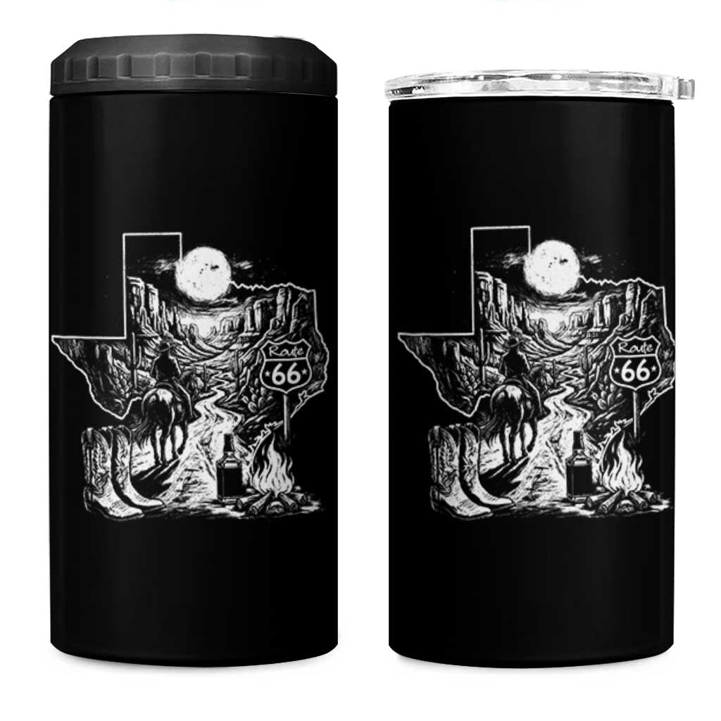 The Mother Road Texas Panhandle 4 in 1 Can Cooler Tumbler Vintage Desert Road Trip