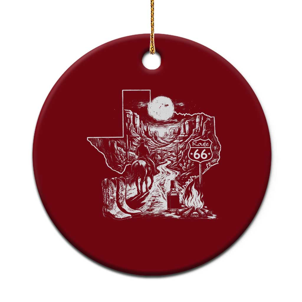 The Mother Road Texas Panhandle Ceramic Ornament Vintage Desert Road Trip