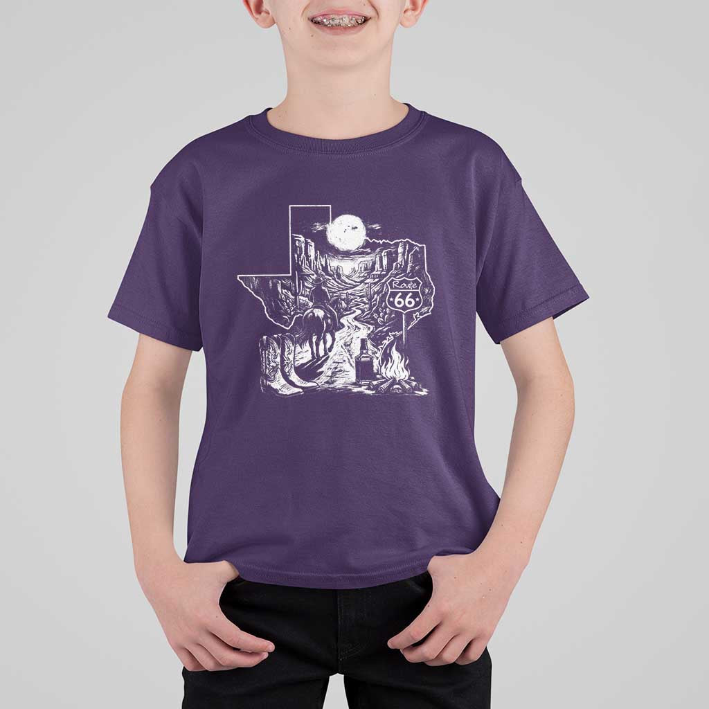 The Mother Road Texas Panhandle T Shirt For Kid Vintage Desert Road Trip