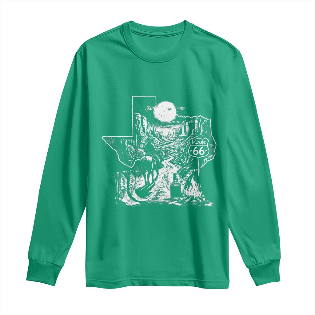 The Mother Road Texas Panhandle Long Sleeve Shirt Vintage Desert Road Trip