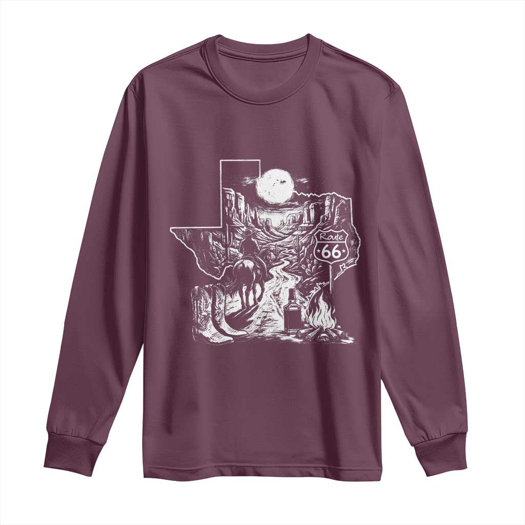 The Mother Road Texas Panhandle Long Sleeve Shirt Vintage Desert Road Trip