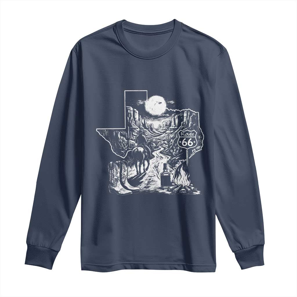 The Mother Road Texas Panhandle Long Sleeve Shirt Vintage Desert Road Trip