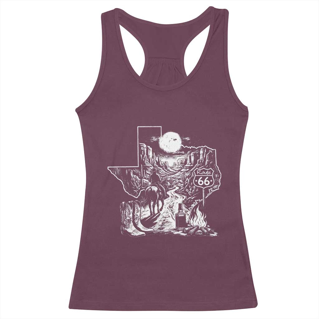 The Mother Road Texas Panhandle Racerback Tank Top Vintage Desert Road Trip
