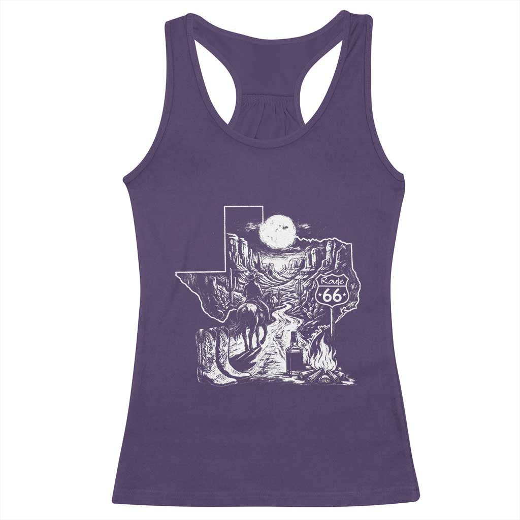 The Mother Road Texas Panhandle Racerback Tank Top Vintage Desert Road Trip