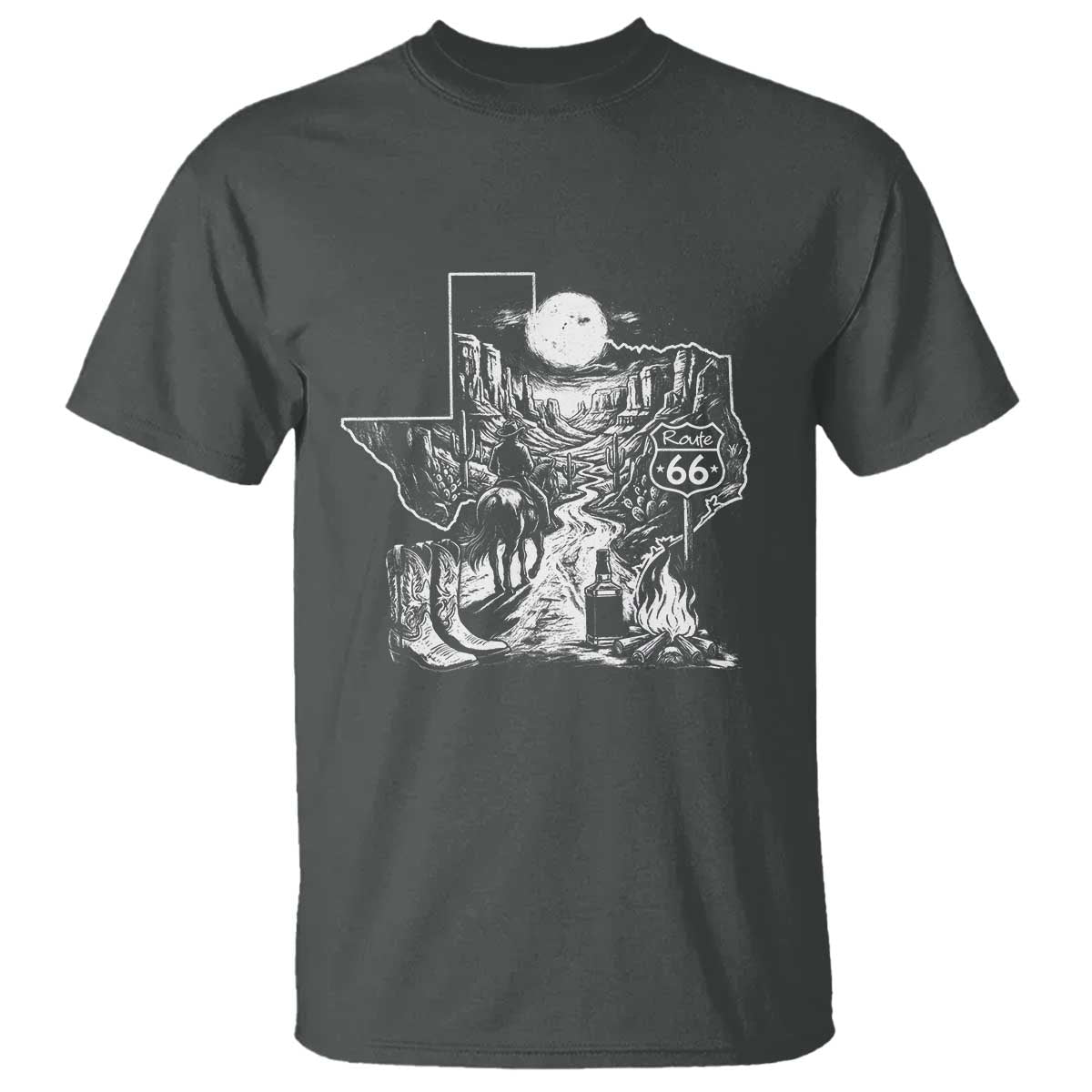 The Mother Road Texas Panhandle T Shirt Vintage Desert Road Trip