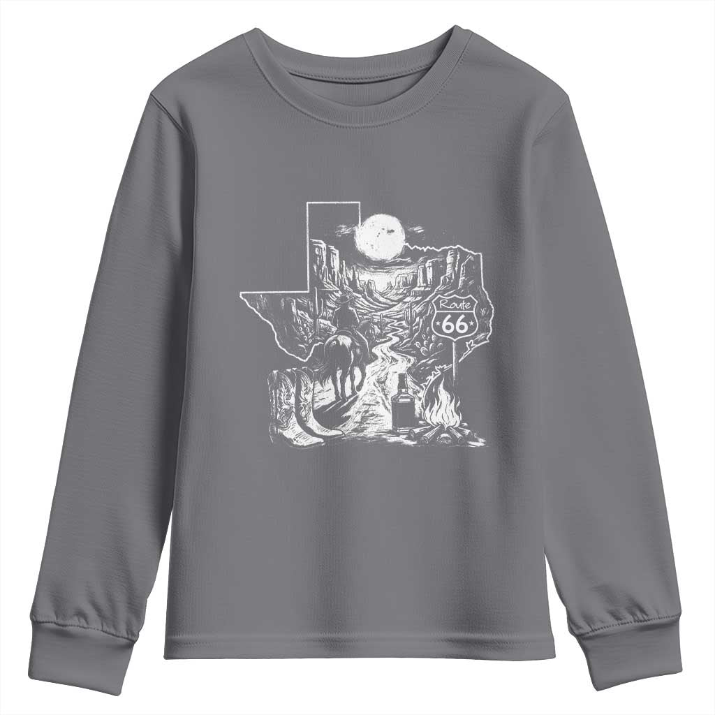 The Mother Road Texas Panhandle Youth Sweatshirt Vintage Desert Road Trip