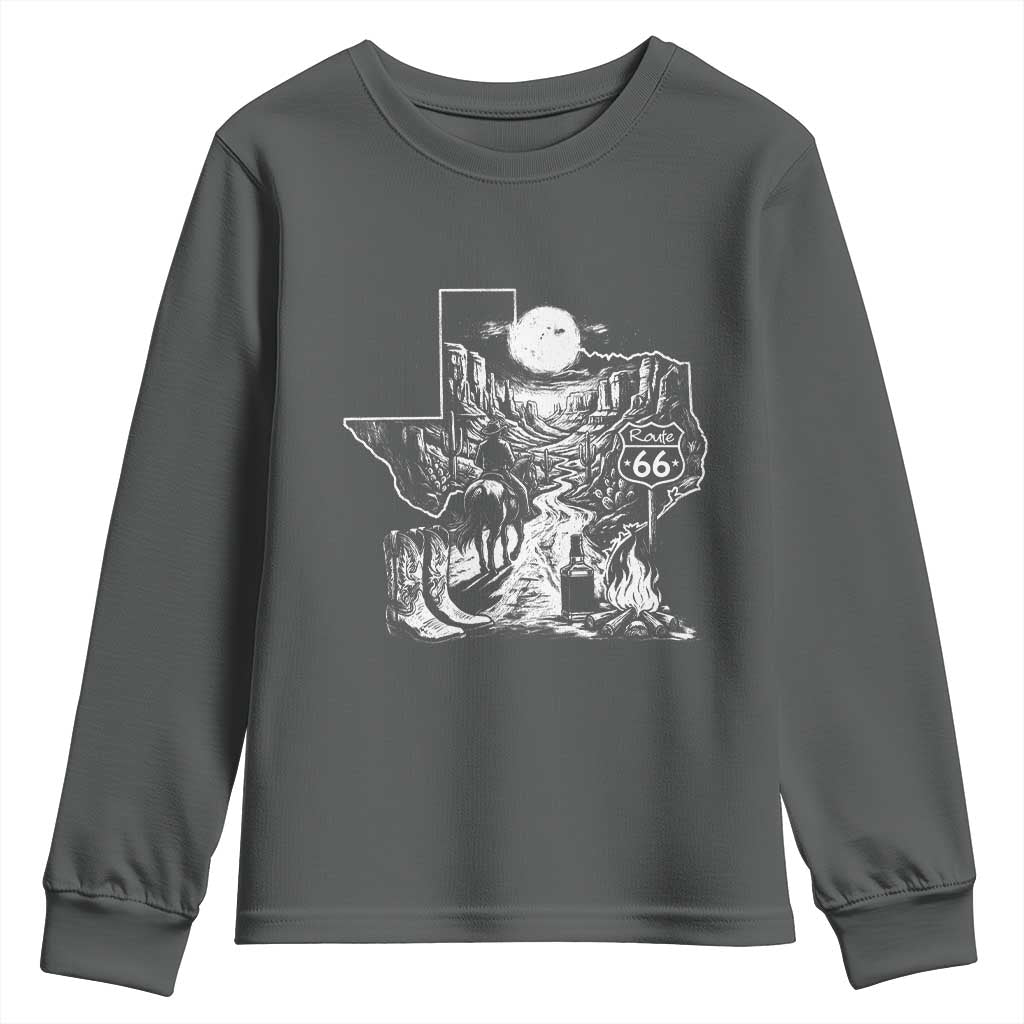 The Mother Road Texas Panhandle Youth Sweatshirt Vintage Desert Road Trip