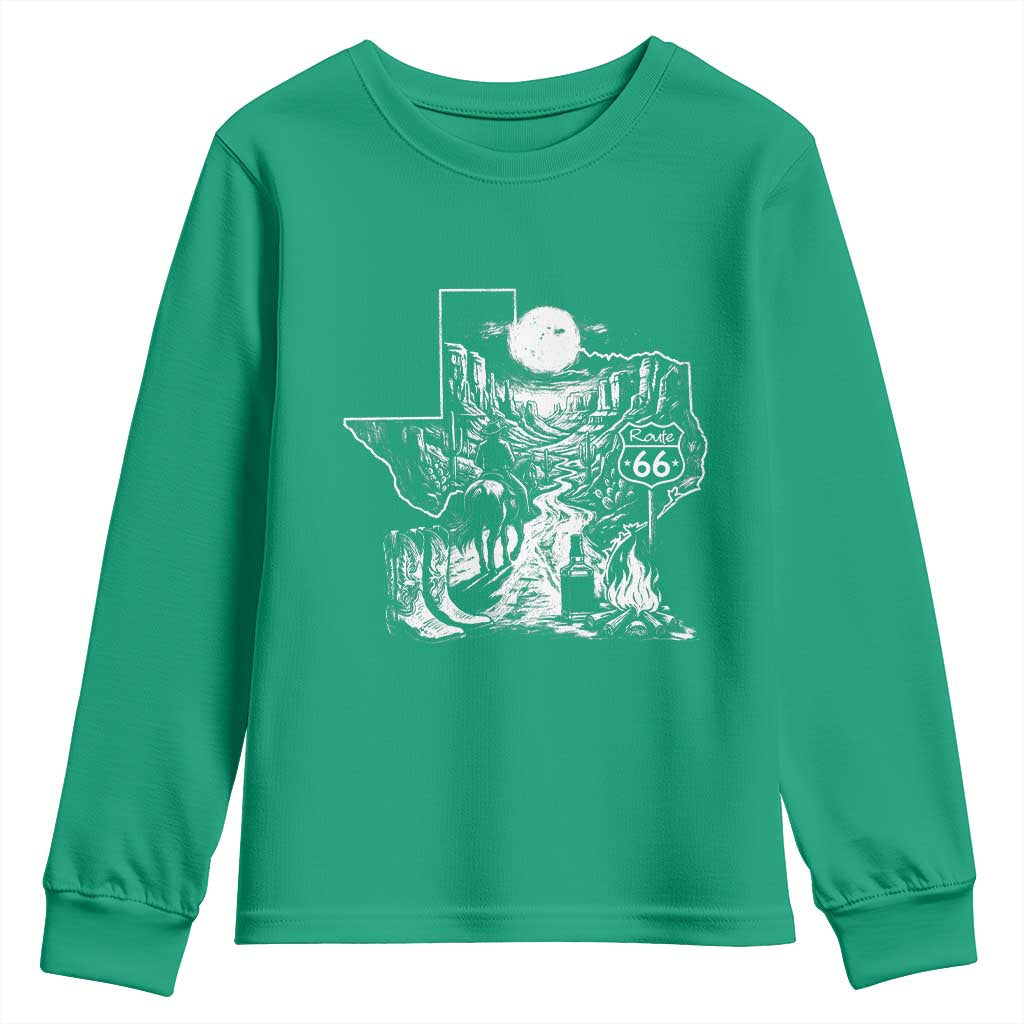 The Mother Road Texas Panhandle Youth Sweatshirt Vintage Desert Road Trip