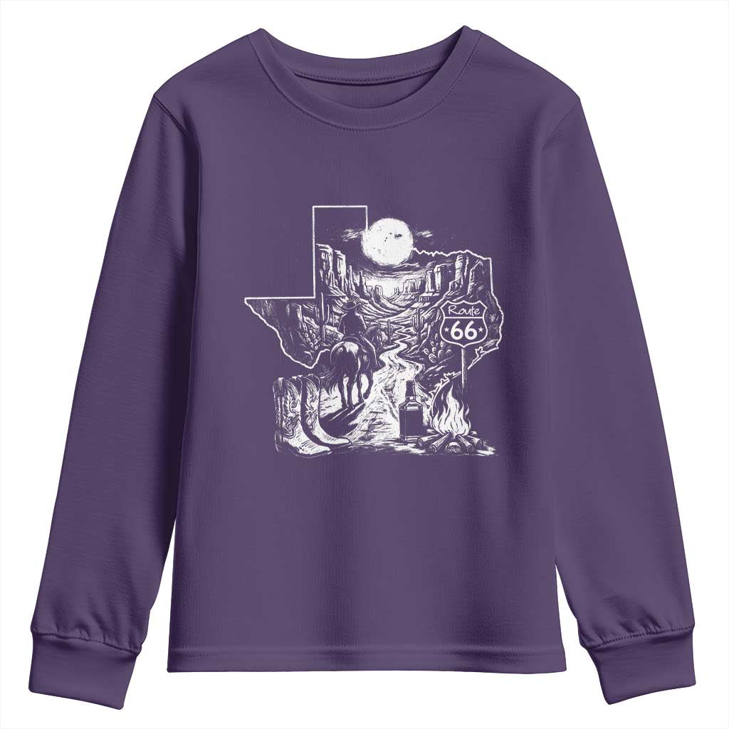 The Mother Road Texas Panhandle Youth Sweatshirt Vintage Desert Road Trip
