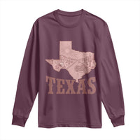 Texas Route Highway 66 Biker Long Sleeve Shirt Vintage Biker Road Trip