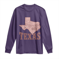 Texas Route Highway 66 Biker Long Sleeve Shirt Vintage Biker Road Trip