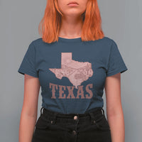 Texas Route Highway 66 Biker T Shirt For Women Vintage Biker Road Trip