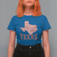 Texas Route Highway 66 Biker T Shirt For Women Vintage Biker Road Trip