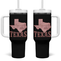 Texas Route Highway 66 Biker Tumbler With Handle Vintage Biker Road Trip
