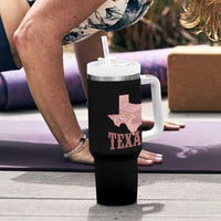 Texas Route Highway 66 Biker Tumbler With Handle Vintage Biker Road Trip