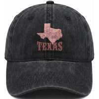 Texas Route Highway 66 Biker Washed Cotton Baseball Cap Vintage Biker Road Trip