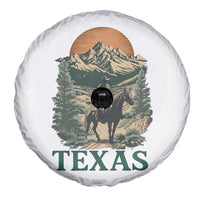 Texas Western Cowboy Life Spare Tire Cover Vintage Horse Riding Graphic