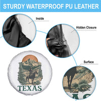 Texas Western Cowboy Life Spare Tire Cover Vintage Horse Riding Graphic